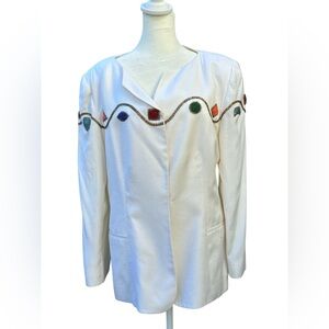 Vintage PSI Alvin Bell Jacket  Beading Embellishments Upcycle